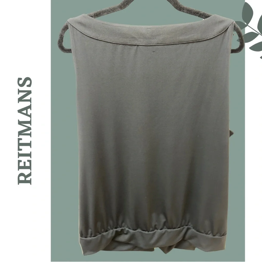 🛍️3/$40 Reitmans Black Embellished Neckline Sleeveless Top Waistband Size 3X - Picture 3 of 5